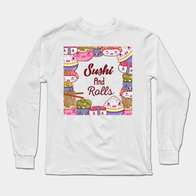 sushi and rolls Long Sleeve T-Shirt by Nikoleart